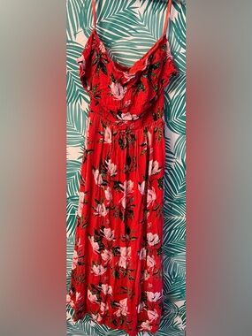 sim and sam green dress Ellery Floral Dime Organza Maxi Dress GREEN-MULTI / XS by Sugarlips main image 0
